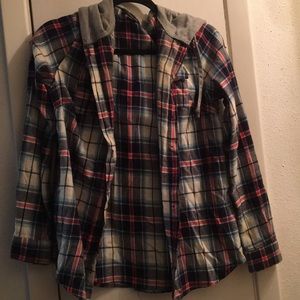 Paper Tee hooded flannel